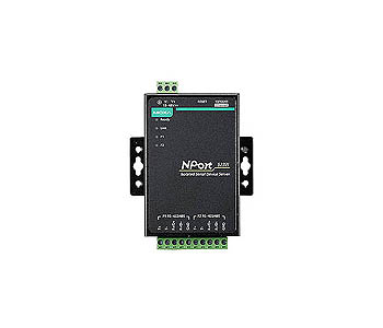NPort 5232I w/ adapter - 2 port RS-422/485 device server, 10/100M Ethernet, terminal block, 15KV ESD, 12-30VDC with 2KV isolatio by MOXA